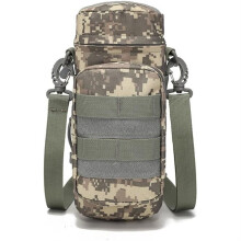 Outdoor Sports Combat Pack Hiking Bag Accessories Tactical Camouflage Water Bottle Bag Holder Carrier (ACU Digital)