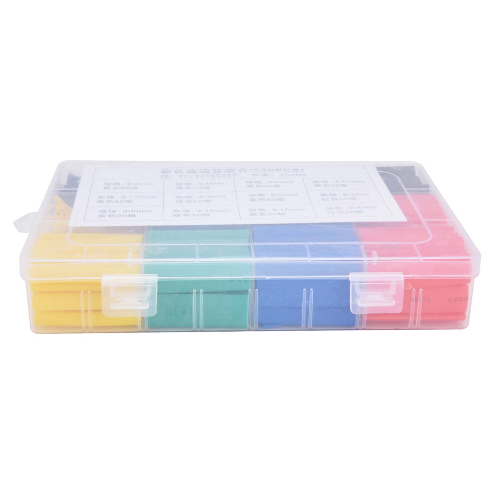 Colorful Heat Shrink Tubing Kit 530Pcs, 45Mm, 2:1 Ratio 3541377904234