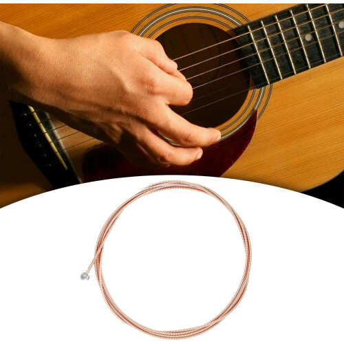 2x Guitar Strings, Red Copper Strings, Accessories, Hardware, Professional Components, Classical Acoustic Guitar Strings, for Acoustic Guitar 1