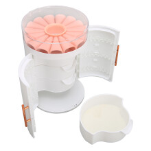 Boîte de rangement pour bijoux Miniature à 5 couches, grande capacité, armoire de rangement à 2 portes, blanc