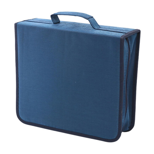 Density Holder 256/384 Disc Storage Box Stackable Reinforced Edges Blue Disc Holder Compact Case 384 Pieces