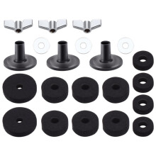 1 pair of nonslip felt pads for cymbals, drum kit accessories for improved stability and protection of cymbals.