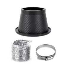 Car Snorkel Front Bumper ABS Plastic Turbo Air Funnel Inlet Kit Universal Cold Air Intake Pipe Kit