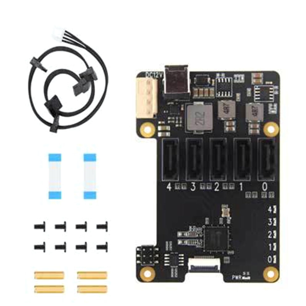 X1009 Pcie Expansion Card 5Port Adapter 5Gbps Speed Data Transfer For 5 Hard Drives With Power Supply 9189345372612