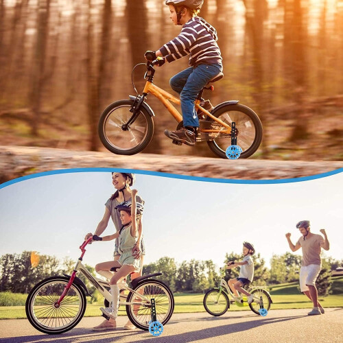 Auxiliary Wheel Children's Bicycle (Blue) 2