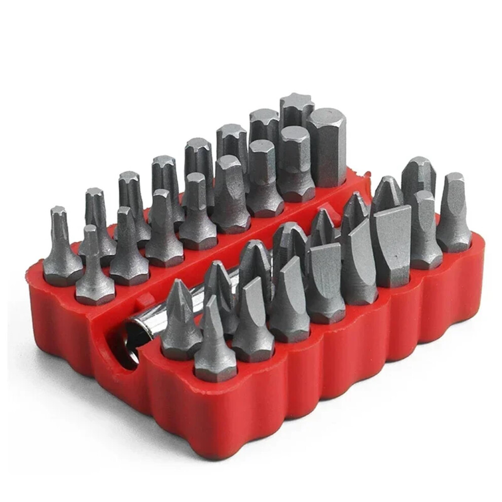 Magnetic Security Screwdriver Bit Set 33Pcs Lot 1/4 Inch Drive 6.35Mm Hex Torx Bits Magnetic Holder For Screwdriver Kit 9382693771636