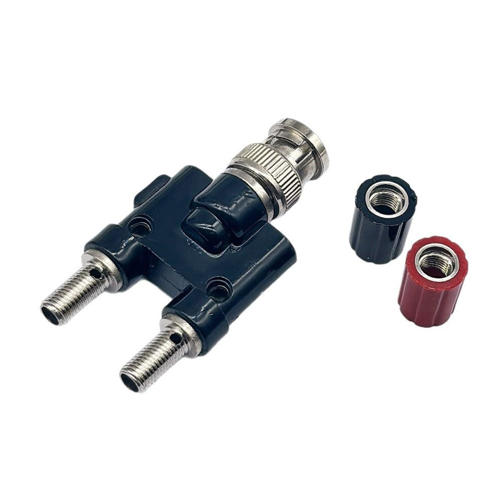 Dual 4Mm Banana Female Socket And Binding Post Adapter For Bnc Male Coaxial Connector Low Signal Loss Male To Two Hole 9426802645187
