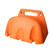 Garden hose holder for outdoor use, wallmounted, metal shelf, sturdy water hose holder