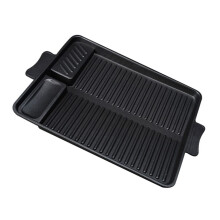1 Piece Rectangular NonStick Grill Plate for Outdoor Beef Steaks, Durable HeatResistant with Oil Drain Hole for Gas Stoves and Portable