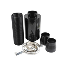 Snorkel Universal Car Intake Pipe Carbon Fiber With Intake Hose Flow Air Intake Kit 76mm 3 Inch Cold Air Hose