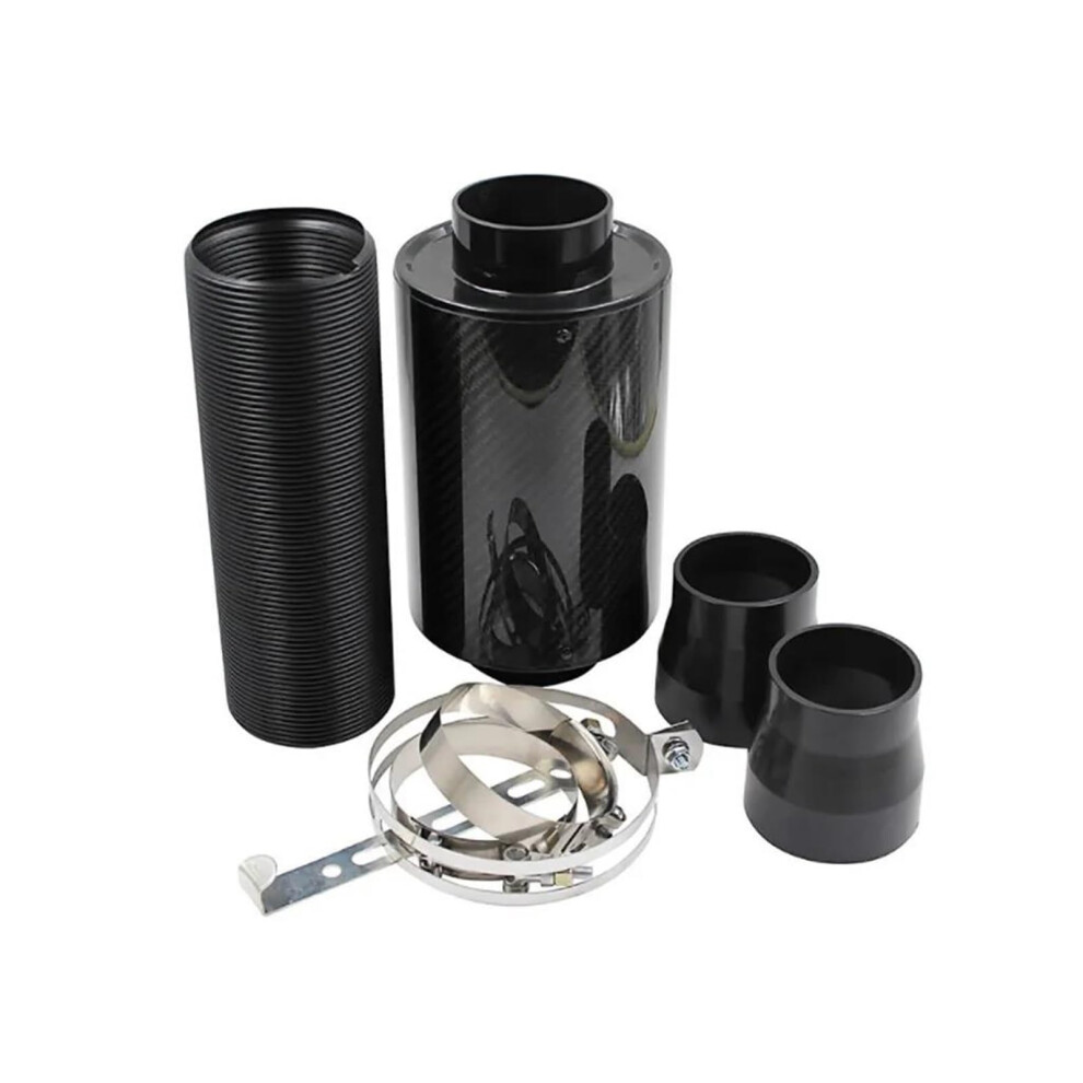 Snorkel Universal Car Intake Pipe Carbon Fiber With Intake Hose Flow Air Intake Kit 76Mm 3 Inch Cold Air Hose 9382693945174