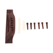 Set di ponticelli in osso per ponte di chitarra acustica con perni in palissandro, accessori di ricambio