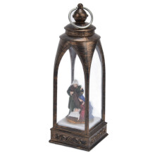 Enchanting Water Filled Lantern, Bright Colors LED Snow Globe With Timer Operated Decoration For Festive Scenes