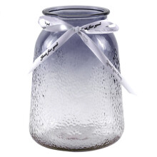 Vaso de vidro luxuoso com efeito degradê, decoração geométrica para sala de estar, base antiderrapante para maior segurança, fita requintada que