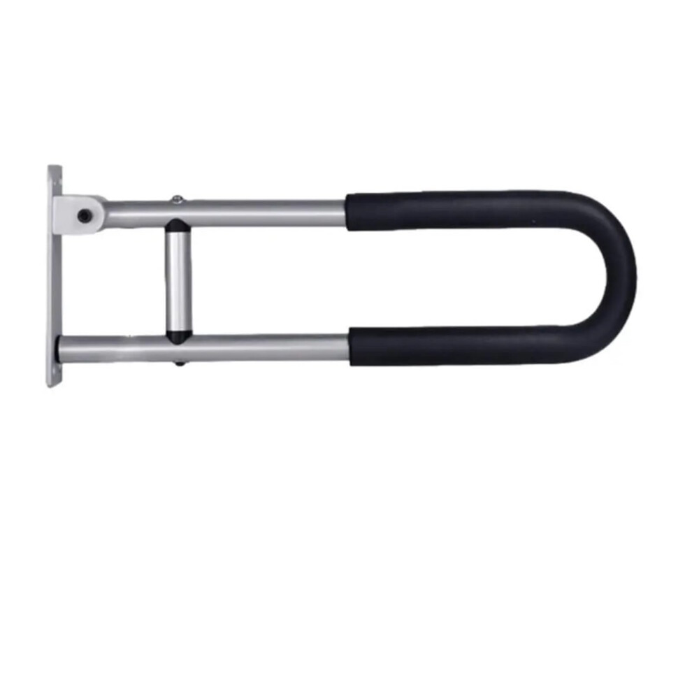 Foldable Bathroom Toilet Handrail Aluminum Alloy UShaped FlipUp Safety Grab Bar Model B