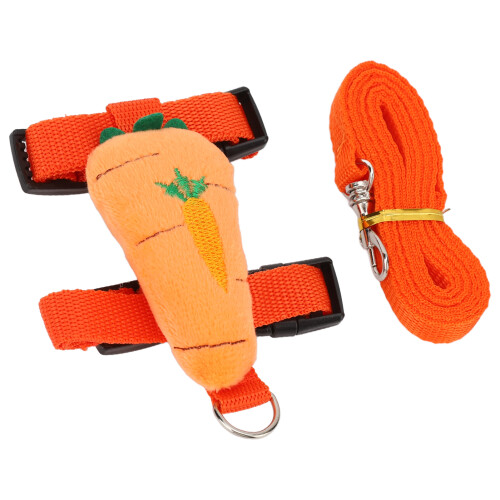 Decorative Carrot Shape Rabbit Leash Set Regulable for Small Pets M 2