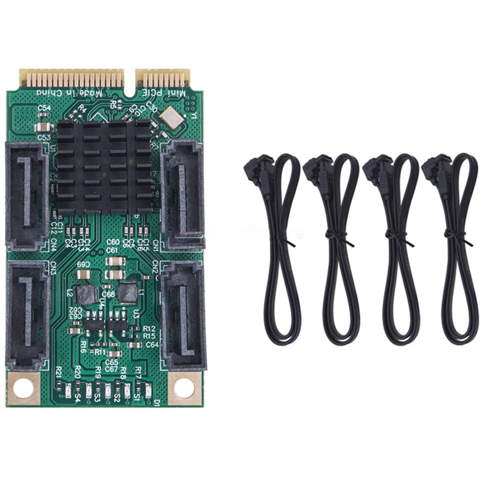 Mini Pcie To Sata Controller Adapter Card With 4 Sata3.0 Ports Pcie Expansion Card Desktop And Laptop Pcs 9382693945518