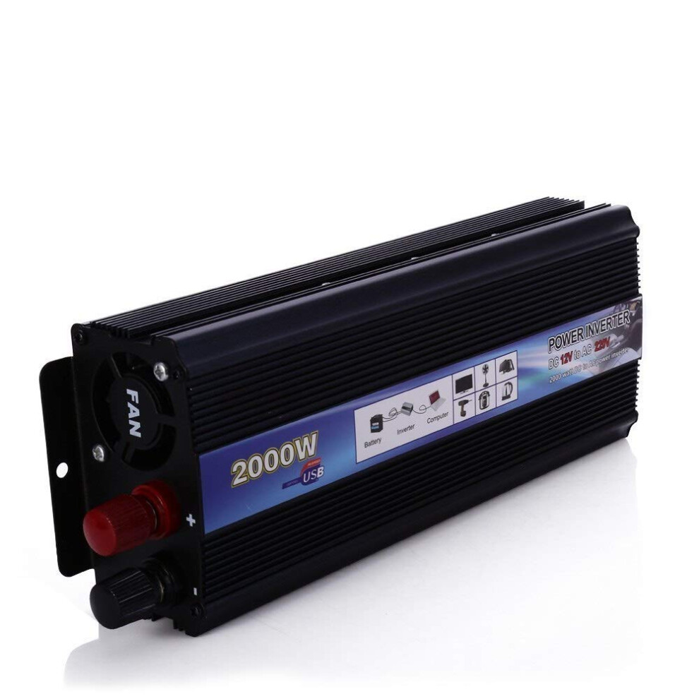 2000W Car Power Inverter 12V Dc To 220V Ac Converter For Vehicle Battery With Safety Protection 9347817104899