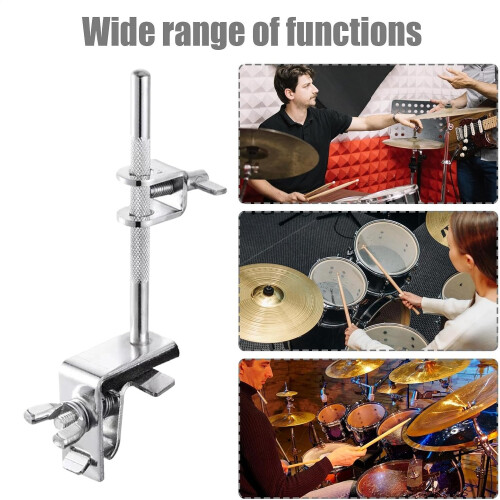 Adjustable Drum Cowbell Holder  Sturdy Clamp for Guitar Cases 2