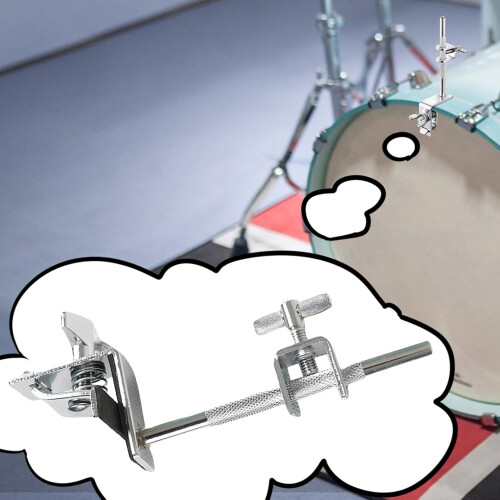 Adjustable Drum Cowbell Holder  Sturdy Clamp for Guitar Cases 1