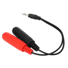 7.9in Male to Female Audio Adapter 3.5mm to 6.35mm Stereo Sound Cable