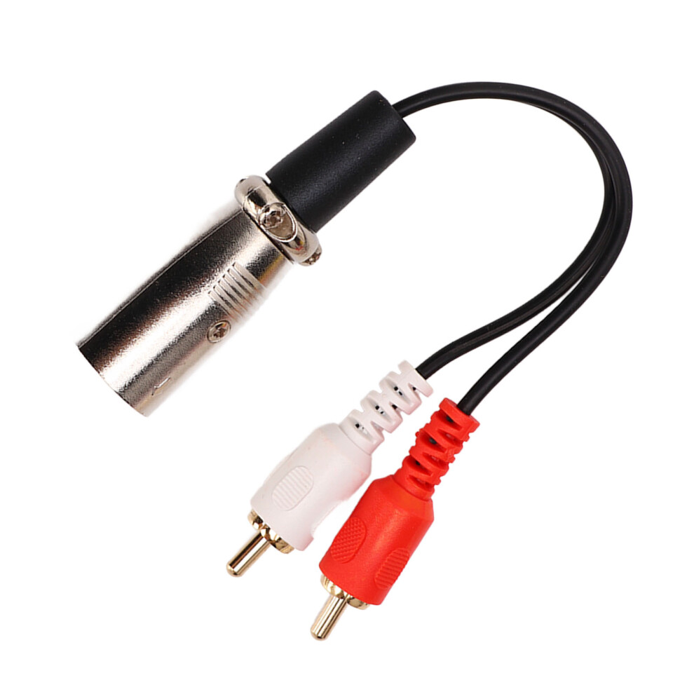 Dual Rca To Xlr Cable 15Cm Stereo Audio Adapter For Speakers & Microphones 8761373849536