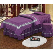 Massage table sheets, cover, bed cover, beauty bed cover 4piece set, purple
