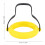 2 Pcs Silicone Egg Ring Set Yellow Non Stick Round Egg Shapers Heat Resistant 2