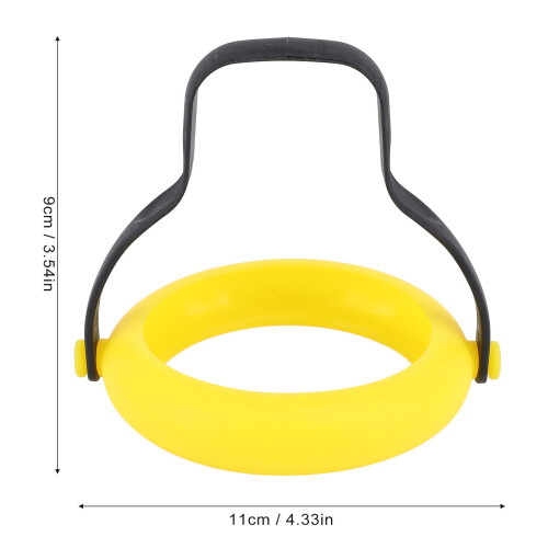 2 Pcs Silicone Egg Ring Set Yellow Non Stick Round Egg Shapers Heat Resistant 1