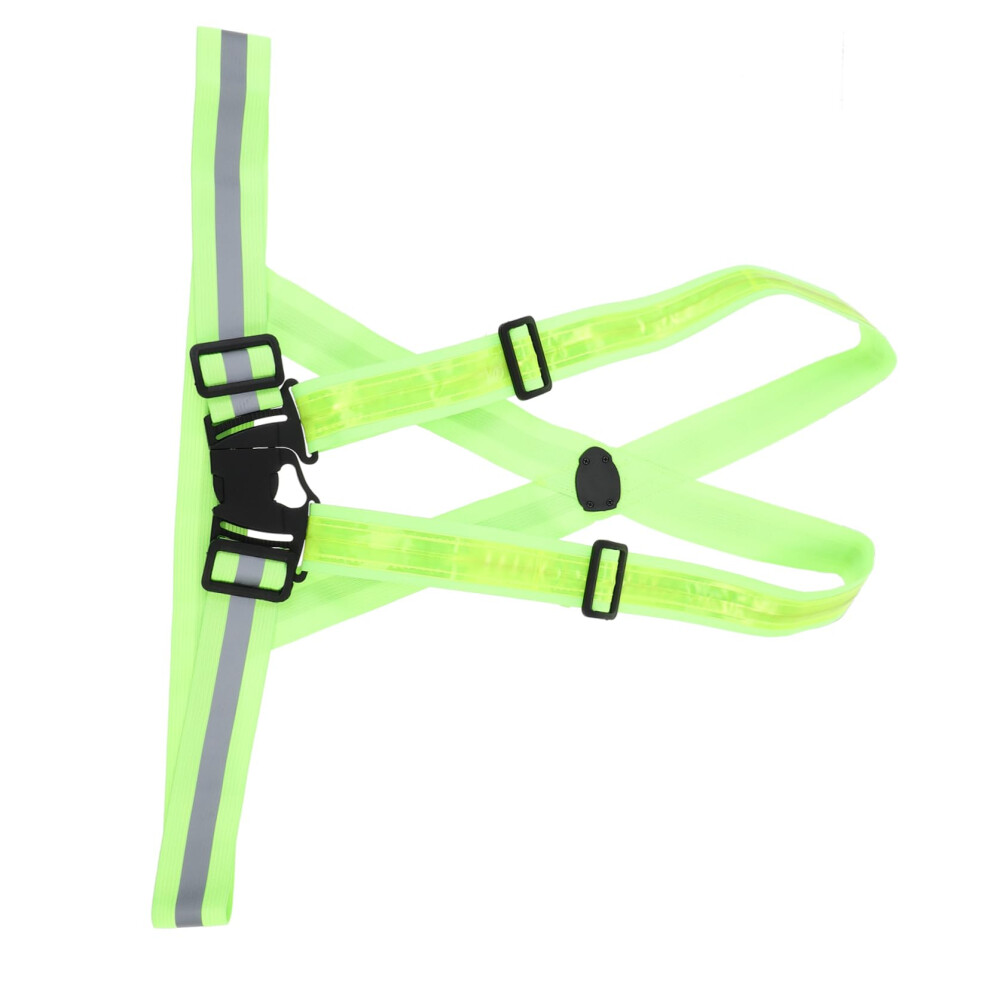 Adjustable Reflective Led Safety Vest For Outdoor Sports, Usb Rechargeable, Lightup For Jogging And Cycling, Enhances Visibility Day And Night 9347817105599