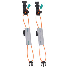 2 x reflective bicycle pants straps, elastic cord with adjustable spring cord, wrist/ankle band orange