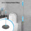 Spin Mop with 360 Rotation and Self Twist Dewatering, Telescopic Handle for MultiSurface Cleaning 2