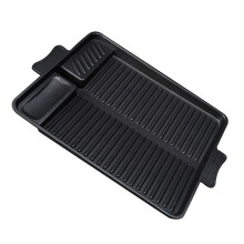 1 Piece Longlasting Grill Plate Rectangular Nonstick Pizza Baking Pan for Outdoor BBQ, Durable for Gas Stoves, for Grilling Parties
