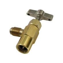 R134A Can Tap Dispensing Valve Opener, Multifunction, Portable, Metal Body, 1/2 Inch Female RH Thread, No Adapter