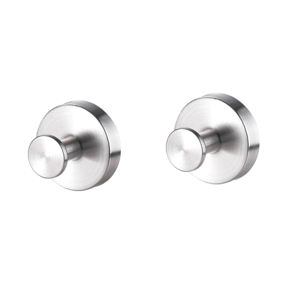 Suction Cup Hooks Stainless Steel Heavy Duty Nodrill Adhesive 6 Cm Diameter Silver Bathroom Kitchen Towel Hanging 9189345373275