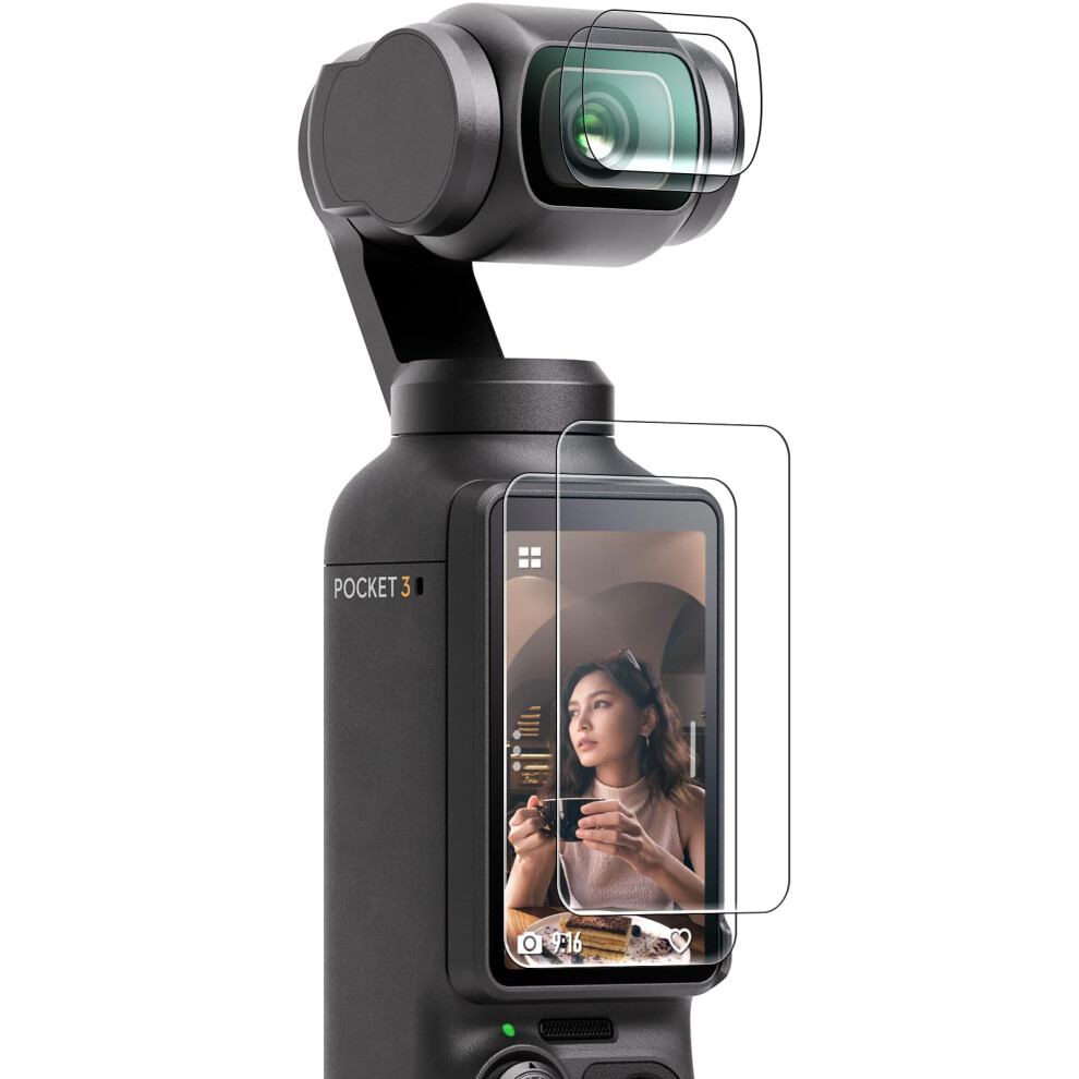 2 X Lens Screen Protectors For Dji Osmo Pocket 3, Tempered Glass 9H 9347817106206