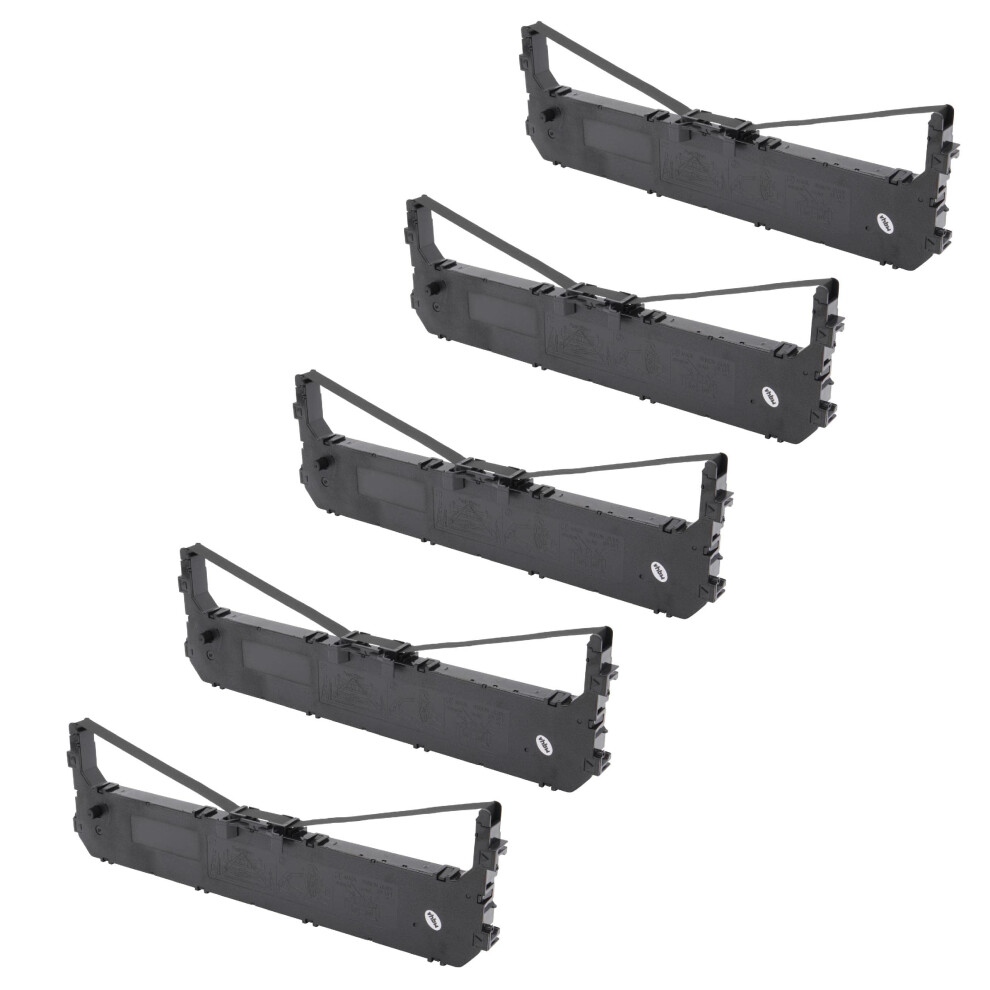 5 X Ink Ribbon Nylon Tape Label Tape Suitable For Dascom 2600 Pin Printer Receipt Printer Black 9382693773425