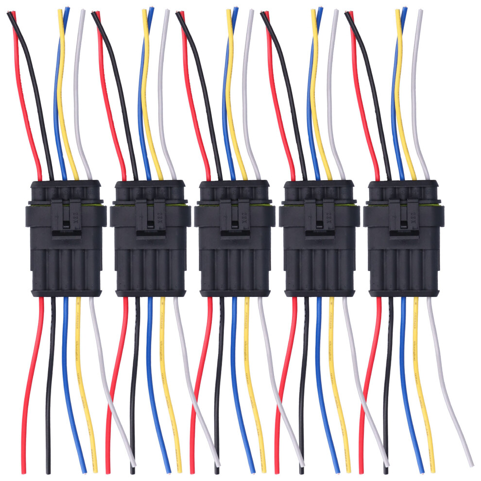 5Pcs Weg Auto Elektrische Stecker Wasserdicht