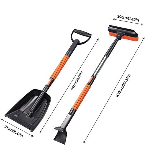 Portable Extendable Car Shovel with Thickened Aluminium Handle 2