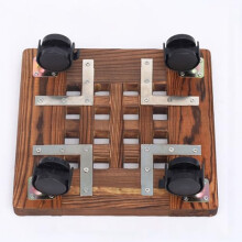 Sturdy plant basket with wheels, rollable stand for indoor and outdoor use, size 35 cm height 25 cm.
