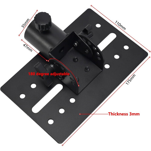 Stable metal adapter for DJ speaker stands, rotatable for sound direction 1