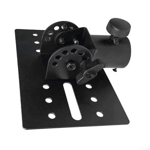 Stable metal adapter for DJ speaker stands, rotatable for sound direction