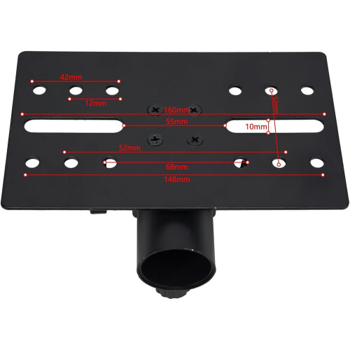 Stable metal adapter for DJ speaker stands, rotatable for sound direction 2