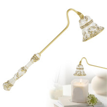 Candle Snuffer Long Handled Metal Extinguisher, Vintage Gold Wick Flame Snuffer For Safe Candle Use