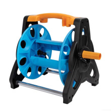 Autowater storage shelf, garden hose reel, spool, water pipe storage shelf, wheels for garden, car wash, irrigation, cleaning (yellow)