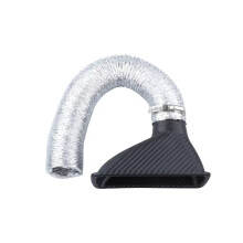 Air Intake Pipe Kit Universal Car Front Bumper ABS Turbine Inlet Turbo Carbon Fiber Look Square Intake Pipe