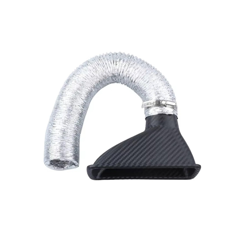 Air Intake Pipe Kit Universal Car Front Bumper Abs Turbine Inlet Turbo Carbon Fiber Look Square Intake Pipe 9189345373817