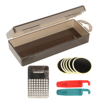 Bike Tire Repair Kit Self Adhesive Repair Patches Bicycle Maintenance Tool Set For Road Mountain Bike Motorcycle With Metal Rasps And Tire Levers