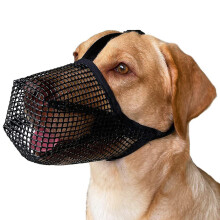 Museruola ergonomica per cani di taglia media e grande, in morbida rete traspirante e regolabile, ideale per la sicurezza all'aperto, facile da usare