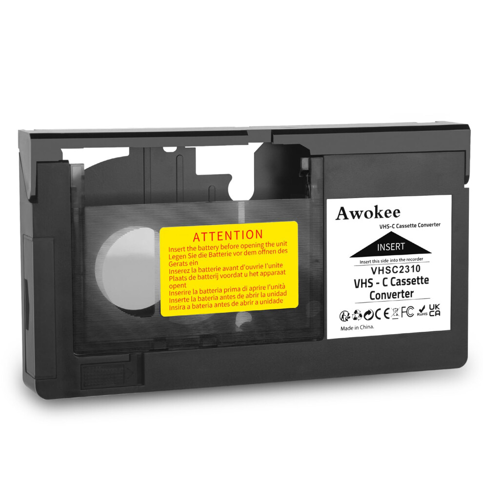 Vhsc Cassette Adapter Compatible With Vhsc/Svhs Camcorders, Jvc Rca Panasonic Motorized Vhs Cassette Converter (Not Compatible With 8Mm Minidv/Hi8) 9347817108064